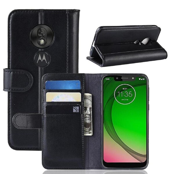 Split Leather Protection Phone Case Cover for Motorola Moto G7 Play (EU Version)