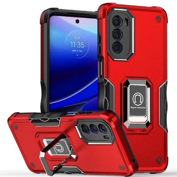 For Motorola Moto G Stylus 5G (2022) Rotating Ring KickScratch-resistant Hard PC TPhone Shell Case