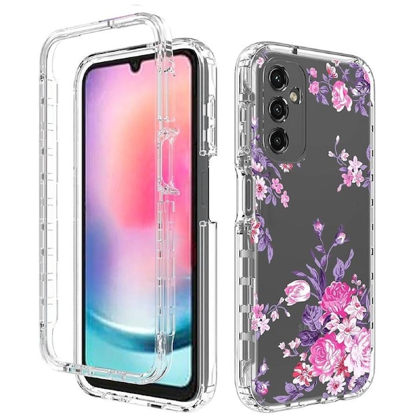 For Samsung Galaxy A24 4G (162.1 x 77.6 x 8.3mm) Phone Case PC Frame + TPU Transparent Phone Cover