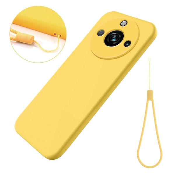 Smartphone Case for Realme 11 Pro+ 5G/Realme 11 Pro 5G,Liquid Soft Lining Phone Cover with Strap