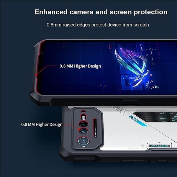 XUNDD Phone Case for Asus ROG Phone 7 5G/7 Pro,Acrylic+TPU Fall Prevention Protective Cover