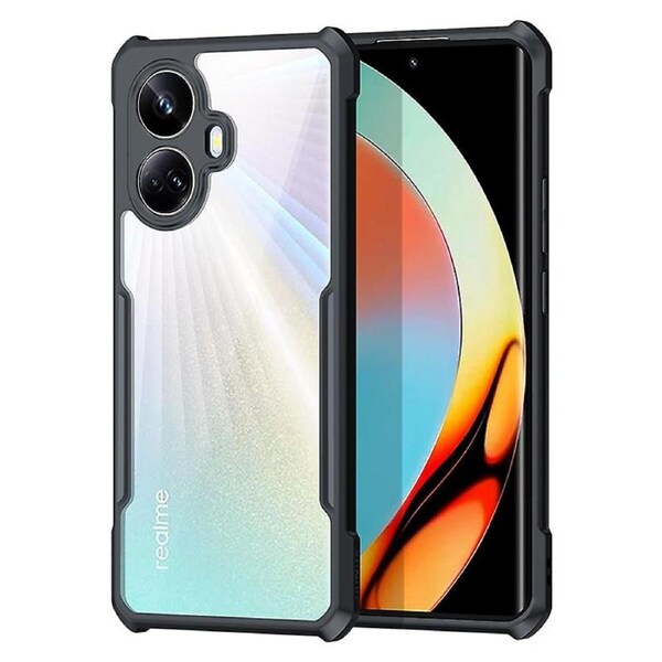 For Realme 10 Pro+ 5G Slim Transparent Phone Case Acrylic+TPU Protective Mobile Phone Back Cover