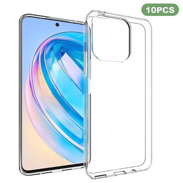 10Pcs/Pack For Honor X8a 4G Smartphone Case Inner Watermark-Free Soft TPU Clear Mobile Phone Cover