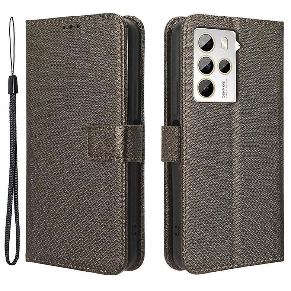 For HTC U23 Pro 5G Anti-Scratch Cover Wallet Shockproof Diamond Texture PU Leather Stand Case
