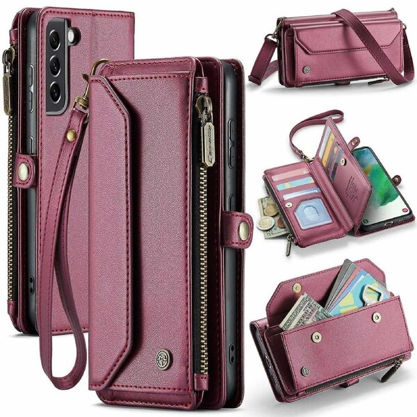CaseMe Phone Case for Samsung Galaxy S21 FE 5G Leather Cases