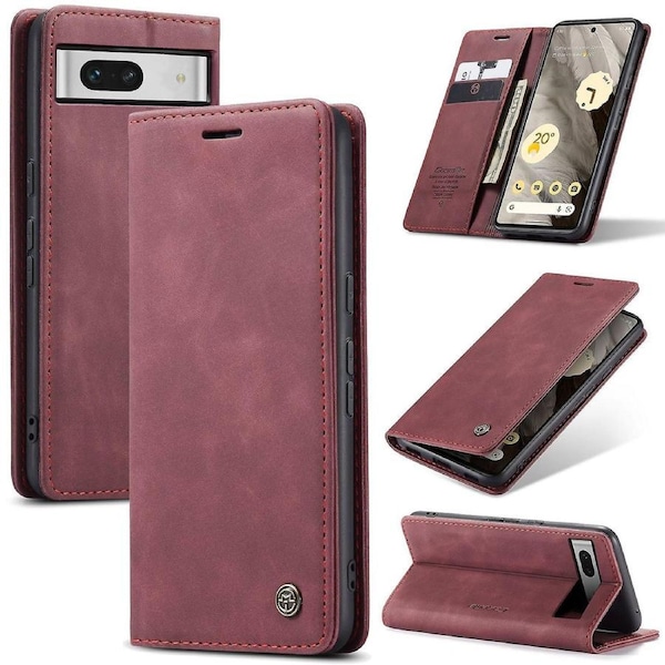 CaseMe Phone Case for Google Pixel 7a Leather Cases