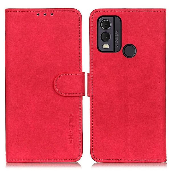 KHAZNEH For Nokia C22 Leather Flip Cover Wallet Phone Case Retro Texture Cell Phone Shell with Stand