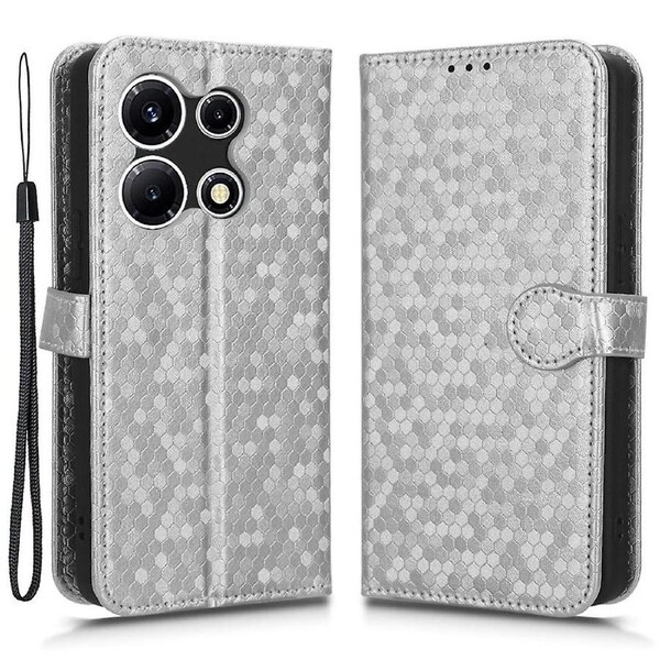 For Transsion Infinix Note 30 VIP 5G Phone Wallet Case Dot Imprinted Stand PU Leather Cover