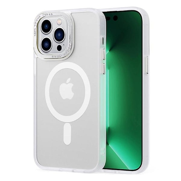 For iPhone 15 Pro Max Translucent Matte Phone Case TPU+PC ic Cover Compatible with MagSafe