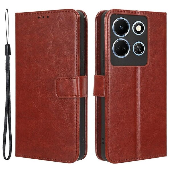 For Transsion Infinix Note 30 5G X6711 Texture Phone Case PU Leather Flip Stand Wallet Cover