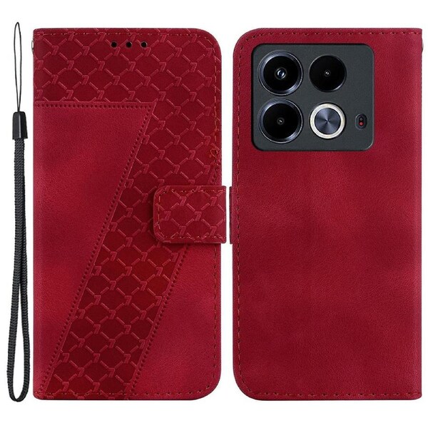 For Infinix Note 40 Shockproof Case Pattern Imprint PU Leather Phone Cover