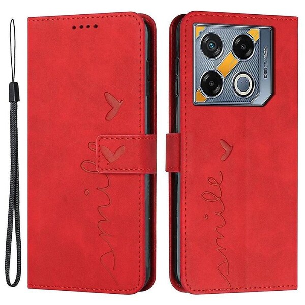 For Infinix GT 20 Pro 5G Wallet Case PU Leather Phone Cover Love Heart Imprinted