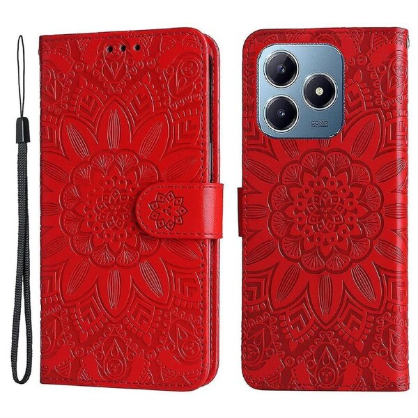For Realme C61 4G/C63 4G/Note 60 Case Sunflower PU Leather Flip Phone Cover