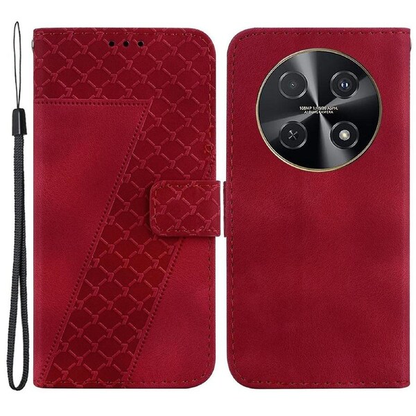 For Huawei nova 12i 4G Case 7-Shaped Pattern Leather Shockproof Phone Cover