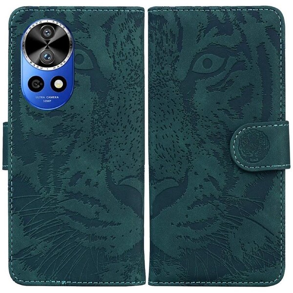 For Huawei nova 12 Pro 5G/12 Ultra 5G Stand Case Tiger Imprint Leather Phone Cover