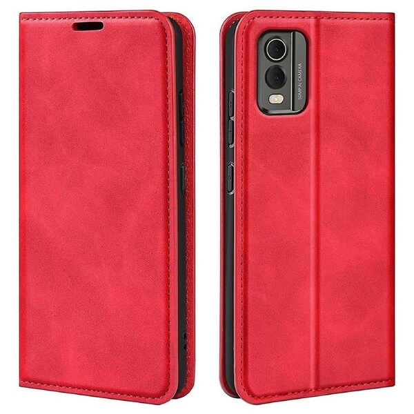 Flip Case for Nokia C32 PU Leather Wallet Skin-touch Foldable Stand Cellphone Cover