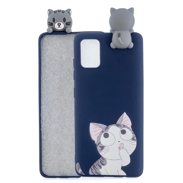 3D Doll Decor Pattern Printing Soft TPU Cover Case for Samsung Galaxy A02s (164.2x75.9x9.1mm) Cat