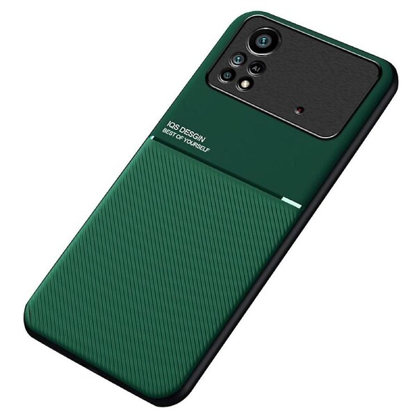 For Xiaomi Poco X4 Pro 5G Imprinting PU Case Drop-proof TPU Cover with Built-in ic Metal Sheet