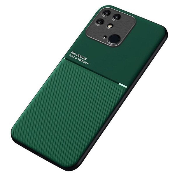 For Xiaomi Redmi 10C Imprinting PU + TPU Anti-drop Phone Case Built-in Metal Sheet Protective Cover