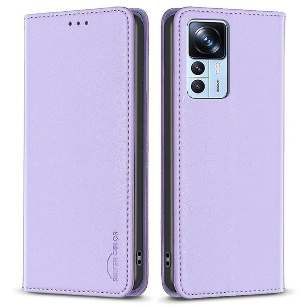 BINFEN COLOR BF18 For Xiaomi 12T 5G/12T Pro 5Gmi K50 Ultra Phone Leather Case Stand Card Slots Cover
