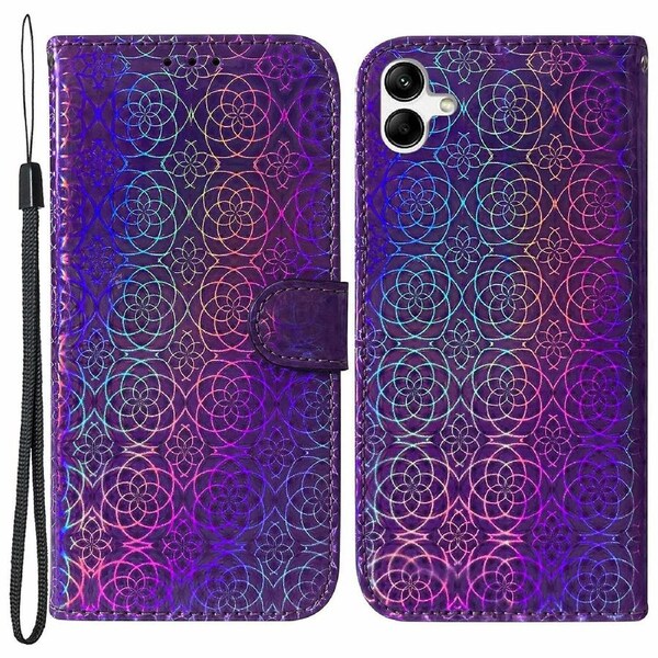 For Samsung Galaxy F04 4G/M04 4G/A04e 4G Wallet Phone Case Stand Leather Dazzling Phone Cover