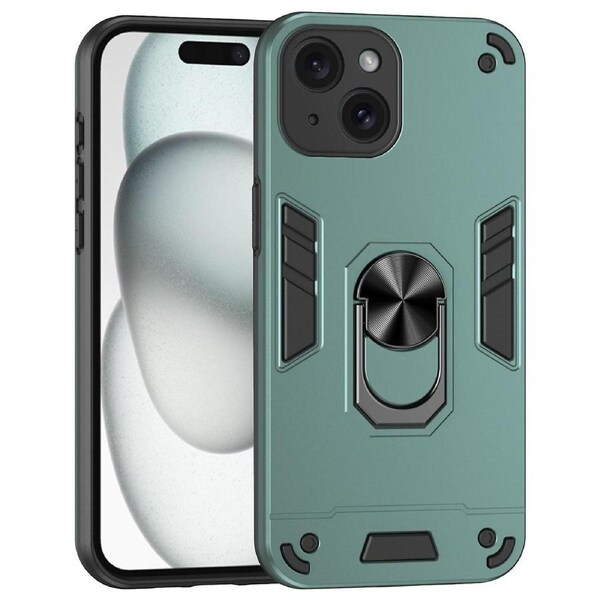 For Iphone 15 Plus Kickstand Case Tpu+Pc Cover Support ic Car Mount
