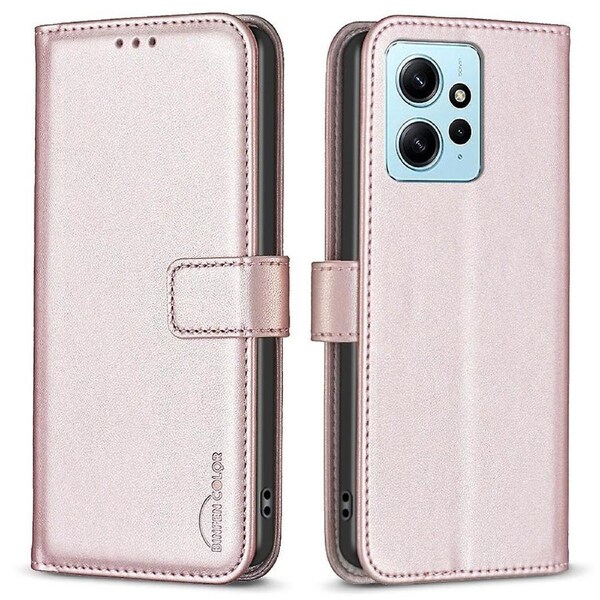 BINFEN COLOR BF17 For Xiaomi Redmi Note 12 4G Phone Stand Case PU Leather Cell Phone Wallet Cover