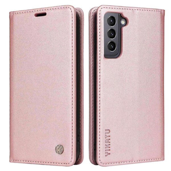 YIKATU YK- 001 for Samsung Galaxy S21 4G/5G ic Phone Cover Wallet Stand Folio Flip Case