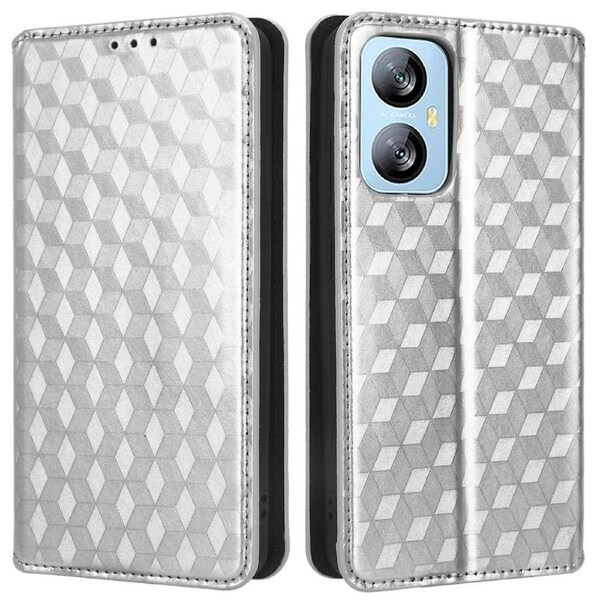 For Blackview A52 4G/A52 Pro 4G Flip Phone Case Rhombus Pattern Imprinted Wallet Stand Cover