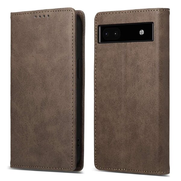 DF-05 For Google Pixel 6a PU Leather Shockproof Phone Case RFID Blocking Wallet Stand Cover