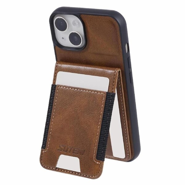 SUTENI H03 For iPhone 13 Case PU Leather+TPU TPU Shockproof Shell with Card Holders