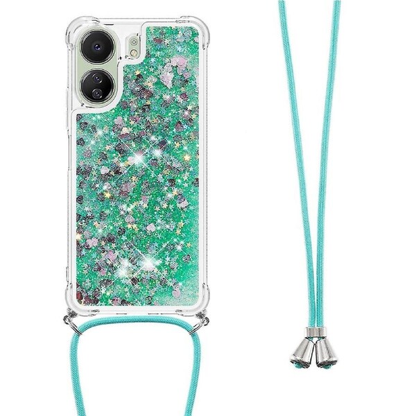 YB Quicksand Series-4 for Xiaomi Redmi 13C 4G/Poco C65 4G TPU Case Liquid Sparkle Phone Cover/Hearts