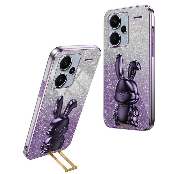 For Xiaomi Redmi Note 13 Pro+ 5G PC+TPU Mobile Phone Case Support Kickstand Cover - Purple