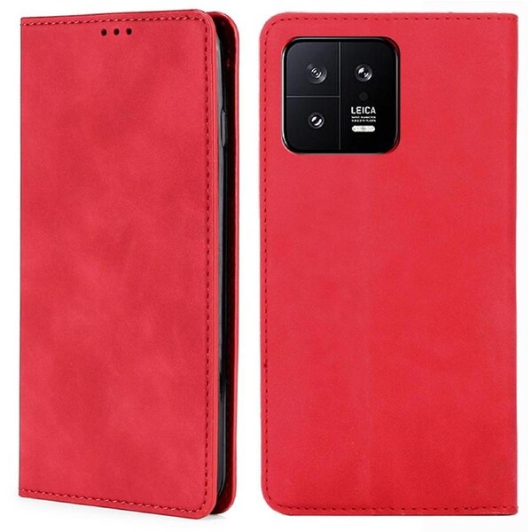 For Xiaomi 13 5G Card Slot Stand Phone Case Skin-touch Feeling ic Absorption Flip Cover