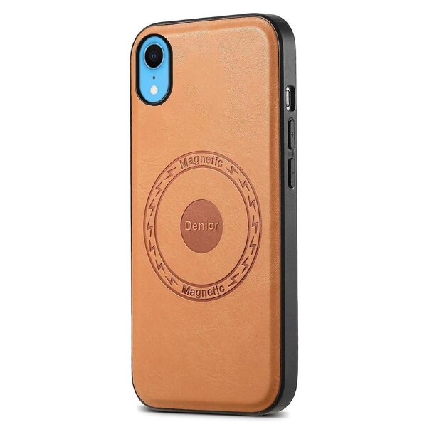 DENIOR For iPhone XR Case PU Leather Phone Back Cover Compatible with Magsafe