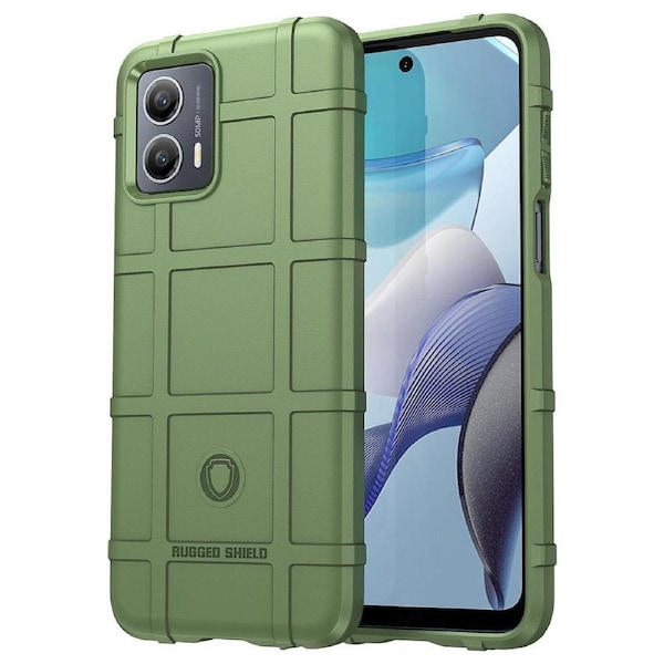 For Motorola Moto G 5G (2023) Rugged Square Grid Texture Phone Cover Soft TPU Back Shell Case