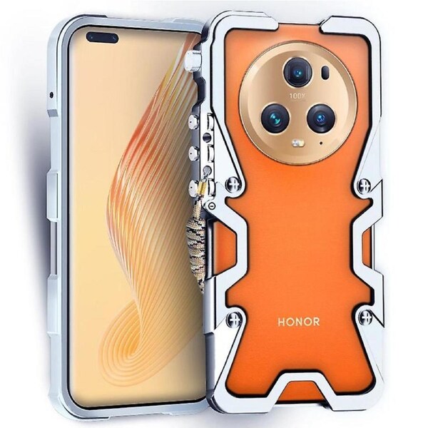 For Honor Magic5 Pro Cell Phone Cases Mechanical Arm Aluminium Alloy Phone Cover