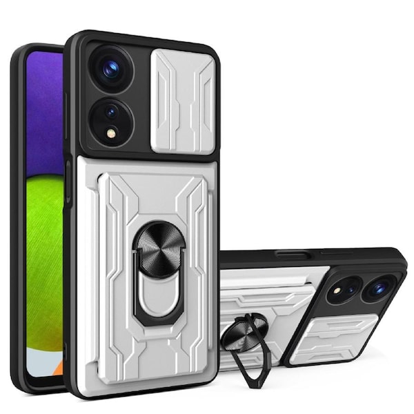 ic Phone case For Oppo A58 5G/ A78 5G Slide Camera Lens Protection and Built in 360 Rotatable Ring Holder