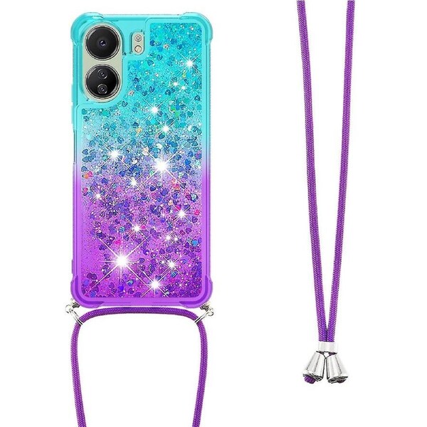 YB Quicksand Series-6 for Xiaomi Redmi 13C 4G/Poco C65 4G TPU Phone Case with Lanyard