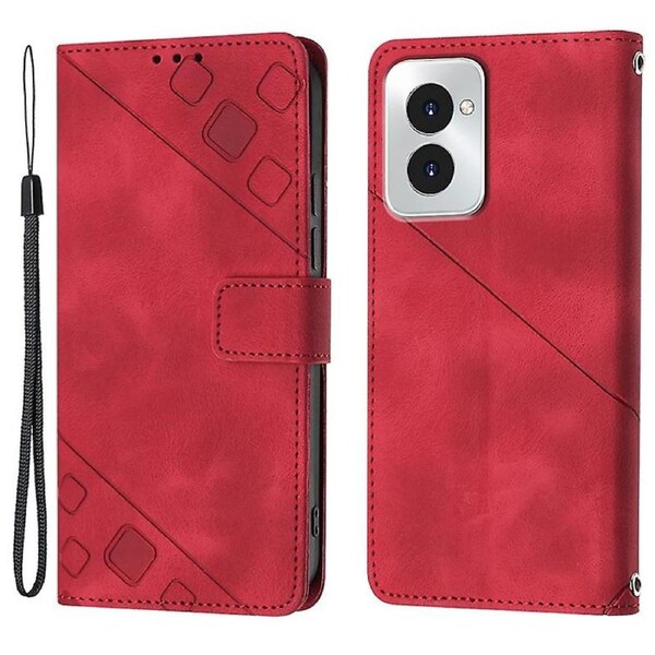 PT005 YB Imprinting Series-6 For Motorola Moto G Power (2024) Leather Phone Case with Hand Strap