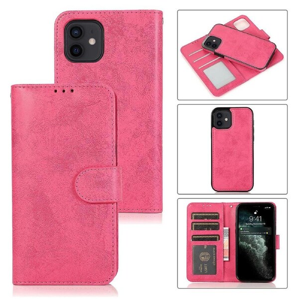 iPhone 12 Mini Case, Card Slots Retro Leather Wallet Shockproof Flip Cover ic Closure Bookstyle Stand Case