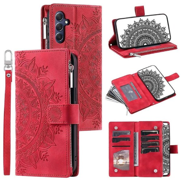 For Samsung Galaxy M54 5G/F54 5G Imprinted Phone Case Imprinted Mandala Flower Pattern Stand Cover