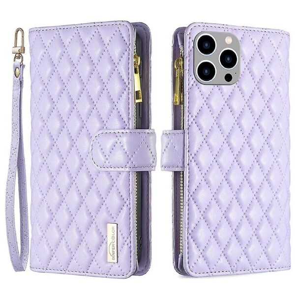 BINFEN COLOR BF Style-15 For iPhone 15 Pro Flip Case Wallet Phone Stand Shell Leather Cover