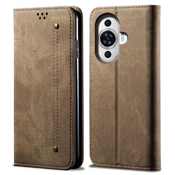 For Huawei nova 11 Pro/nova 11 Ultra Phone Case Jeans Cloth Texture Wallet Stand Phone Cover
