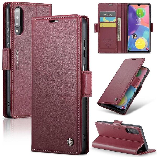 CASEME 023 Series For Samsung Galaxy A70/A70s Wallet Stand Phone RFID Blocking Phone Cover
