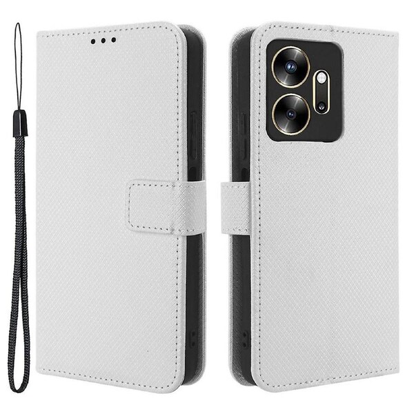 For Transsion Infinix Zero 20 4G X6821 Wallet Phone Case Diamond Texture Shockproof Stand Cover