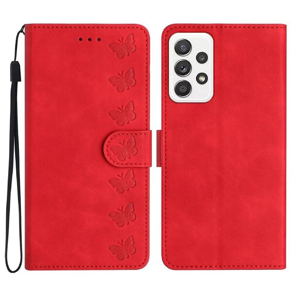 Cover for Samsung Galaxy A23 4G/A23 5G (Global Version) Butterfly Imprinted Stand Wallet Case