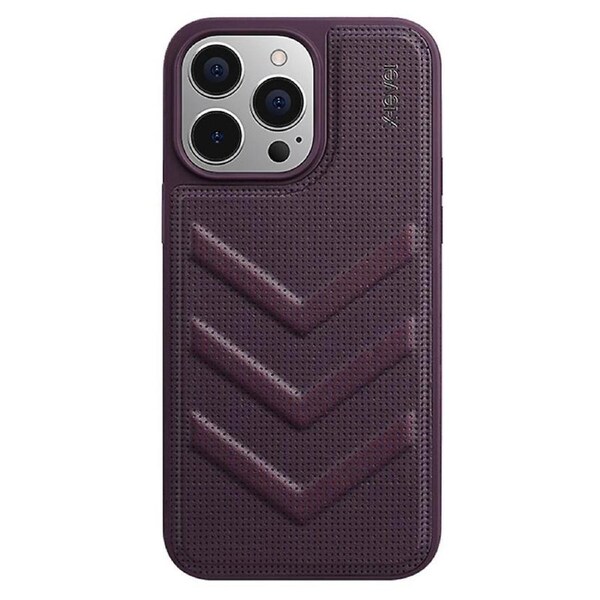 X-LEVEL PC+TPU Back Cover for iPhone 15 Pro,V-shape Texture Heat Dissipating Skin-touch Phone Case
