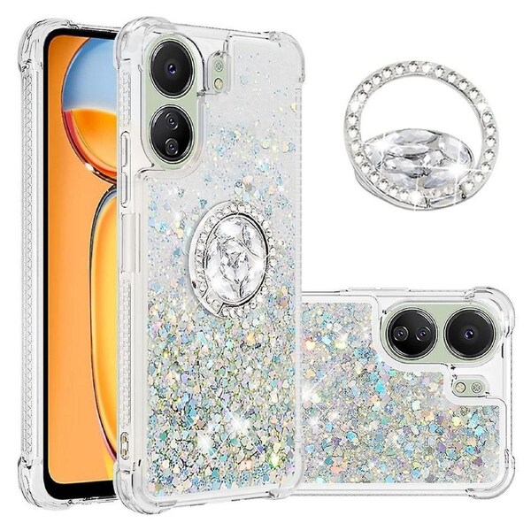 YB Quicksand Series-7 for Xiaomi Redmi 13C 4G/Poco C65 4G TPU Case Kickstand Phone Cover