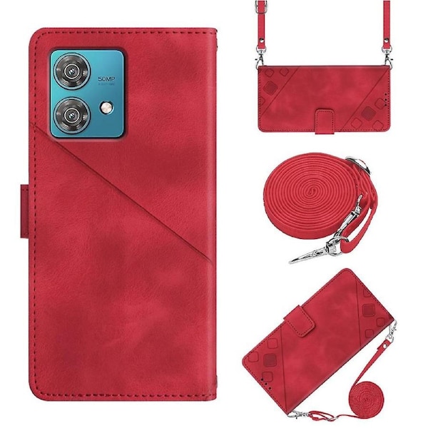 PT005 YB Imprinting Series-7 for Motorola Edge 40 Neo 5G Wallet Case Crossbody Leather Cover